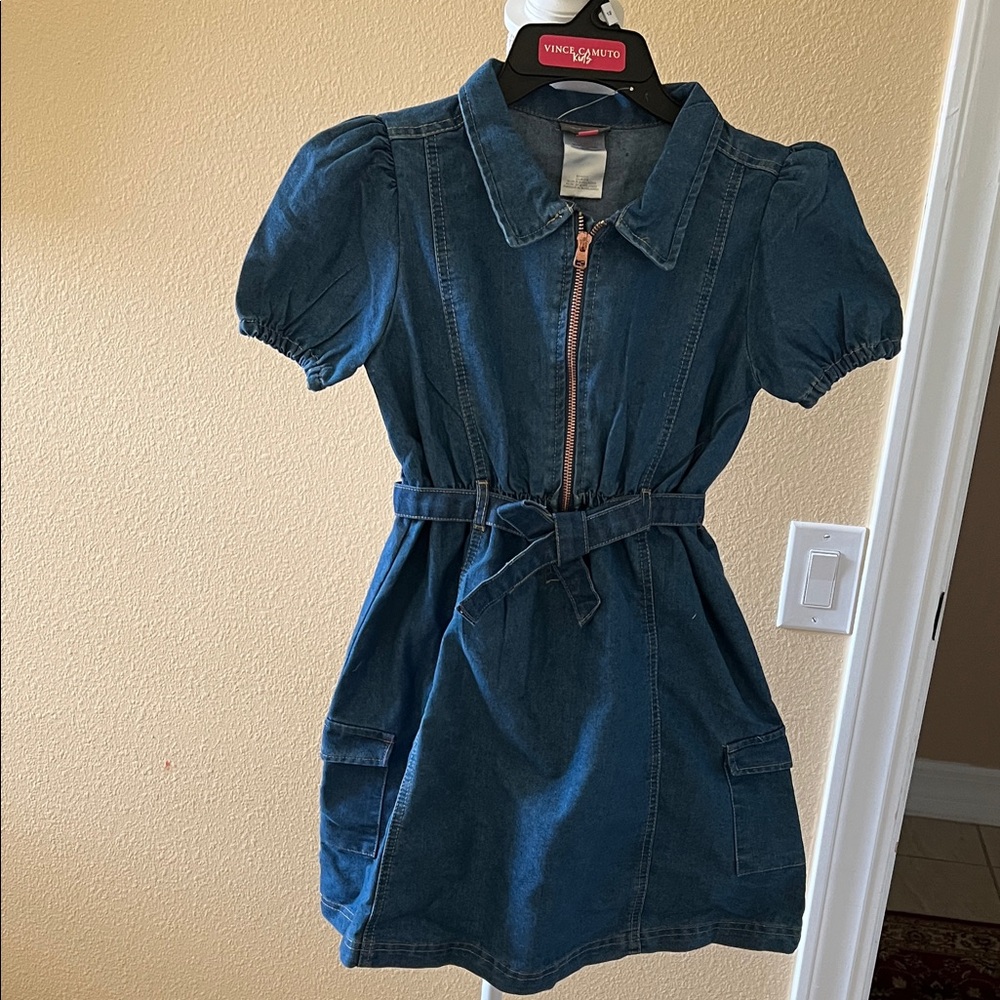 Vince Camuto Indigo Denim Dress with Tie Waist